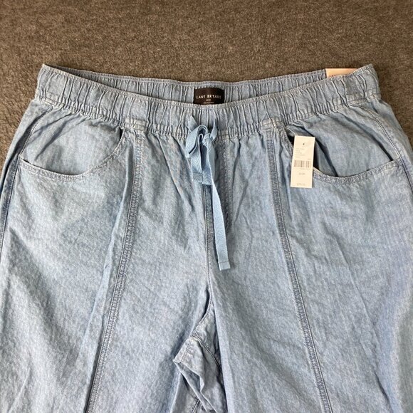 NWT Lane Bryant Mid-Rise Capri Pants Womens 22/24 Blue Chambray - Picture 2 of 13